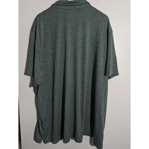 Duluth Moisture Wicking Performance Polo 3XL Mens Green Zipper Front Pocket - Picture 6 of 6